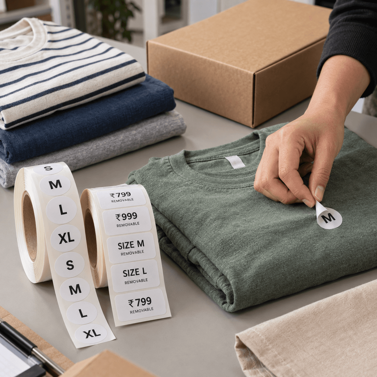 Removable Labels / Size Sticker